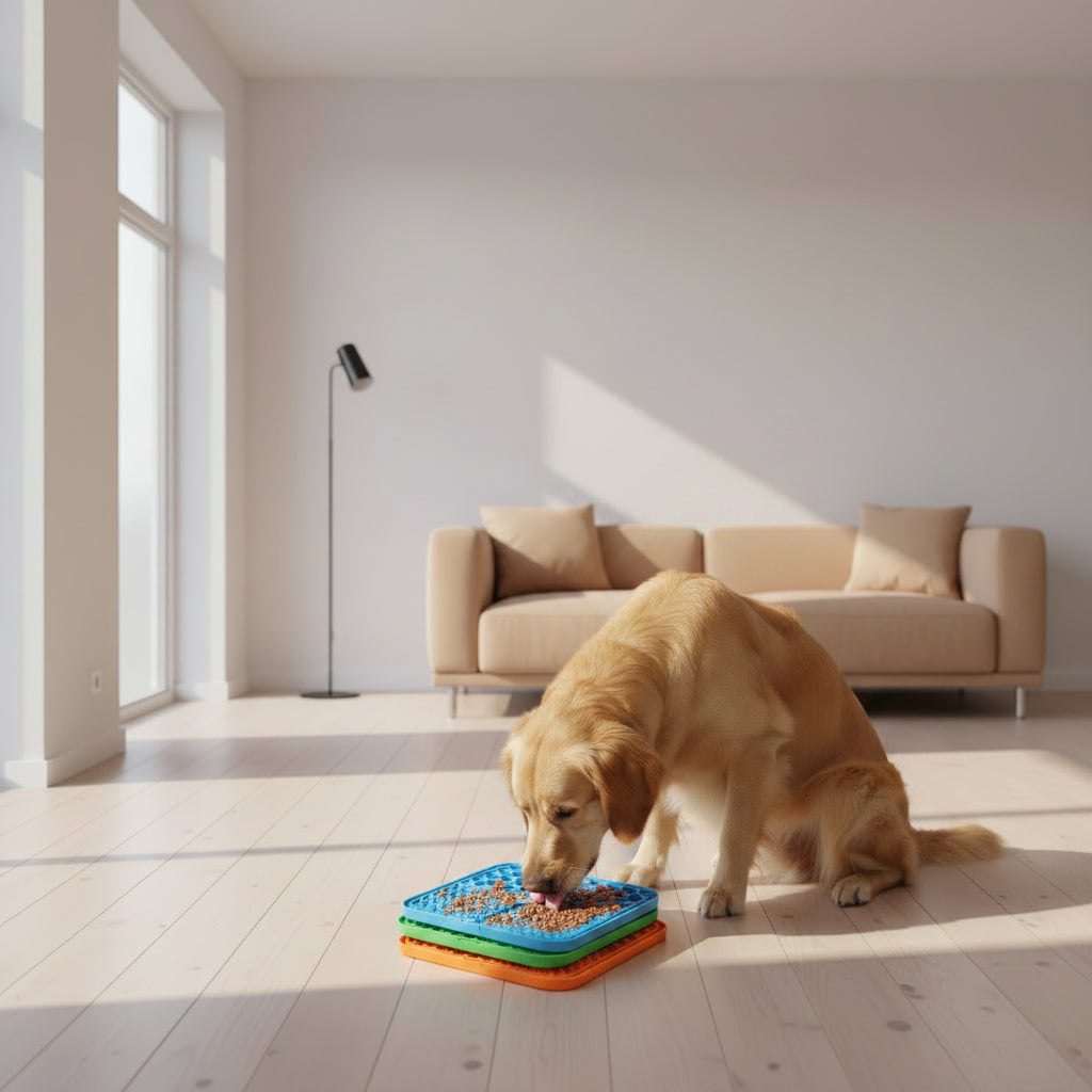 Tapis à Lécher Anti-Stress pour Chien et Chat – Ventouses Renforcées