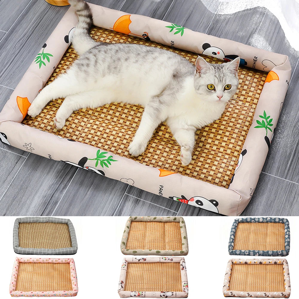 Canapé Rotin Rafraîchissant pour Chien et Chat – Lit & Couchage