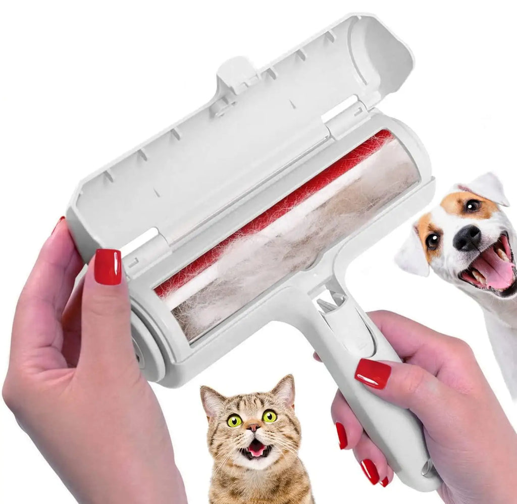 Rouleau Ramasse-Poils Auto-Nettoyant Réutilisable pour Chien et Chat