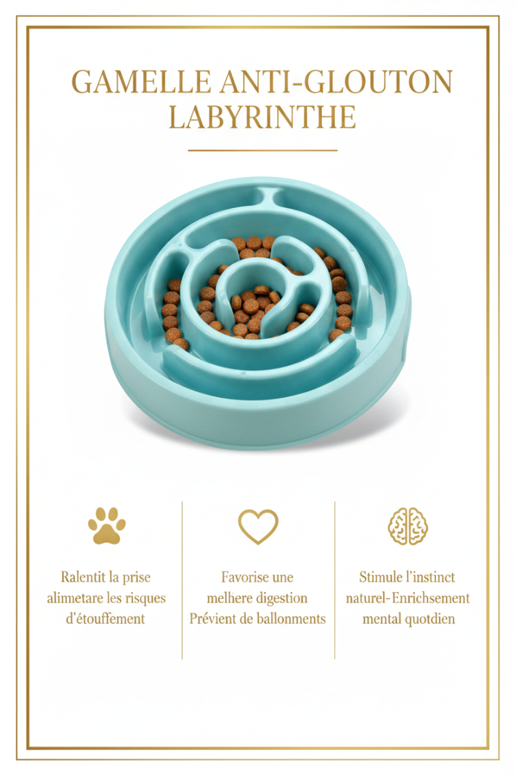 Gamelle Anti-Glouton Labyrinthe pour Chien – Repas Lent & Digestion