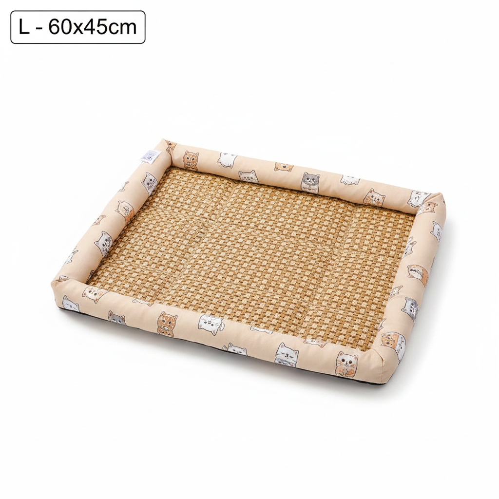 Canapé Rotin Rafraîchissant pour Chien et Chat – Lit & Couchage