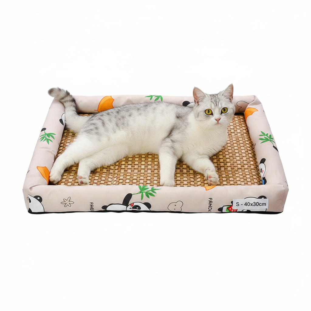 Canapé Rotin Rafraîchissant pour Chien et Chat – Lit & Couchage