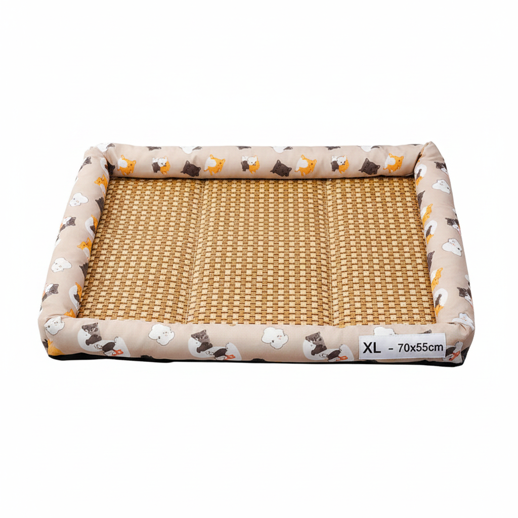 Canapé Rotin Rafraîchissant pour Chien et Chat – Lit & Couchage