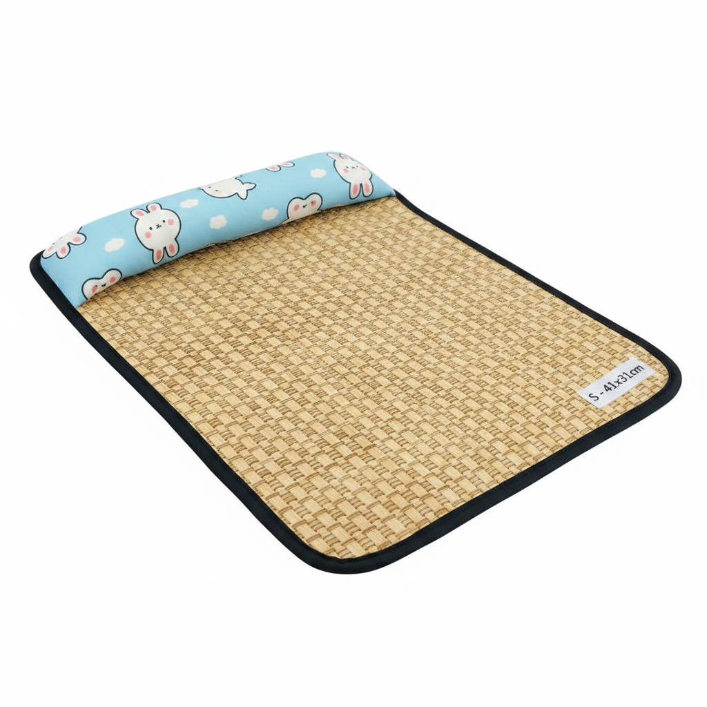 Tapis Rafraîchissant avec Oreiller pour Chat et Chien – Lit & Couchage Été