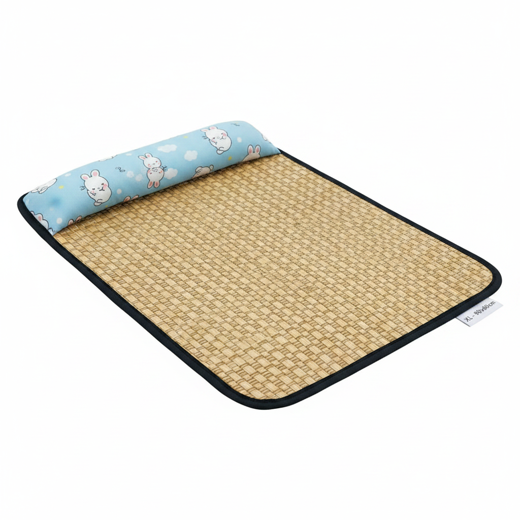 Tapis Rafraîchissant avec Oreiller pour Chat et Chien – Lit & Couchage Été