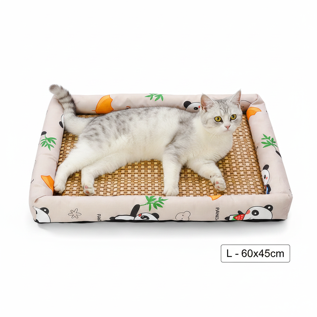 Canapé Rotin Rafraîchissant pour Chien et Chat – Lit & Couchage