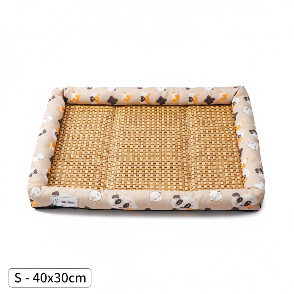 Canapé Rotin Rafraîchissant pour Chien et Chat – Lit & Couchage